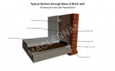 Base Of Brick Wall 20mm Dot&Dab