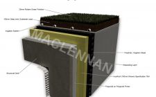 Deck Waterproofing Showing Irrigated Green Roof