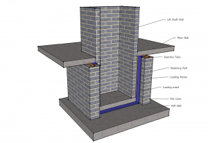 lift pit detail 3d drawing