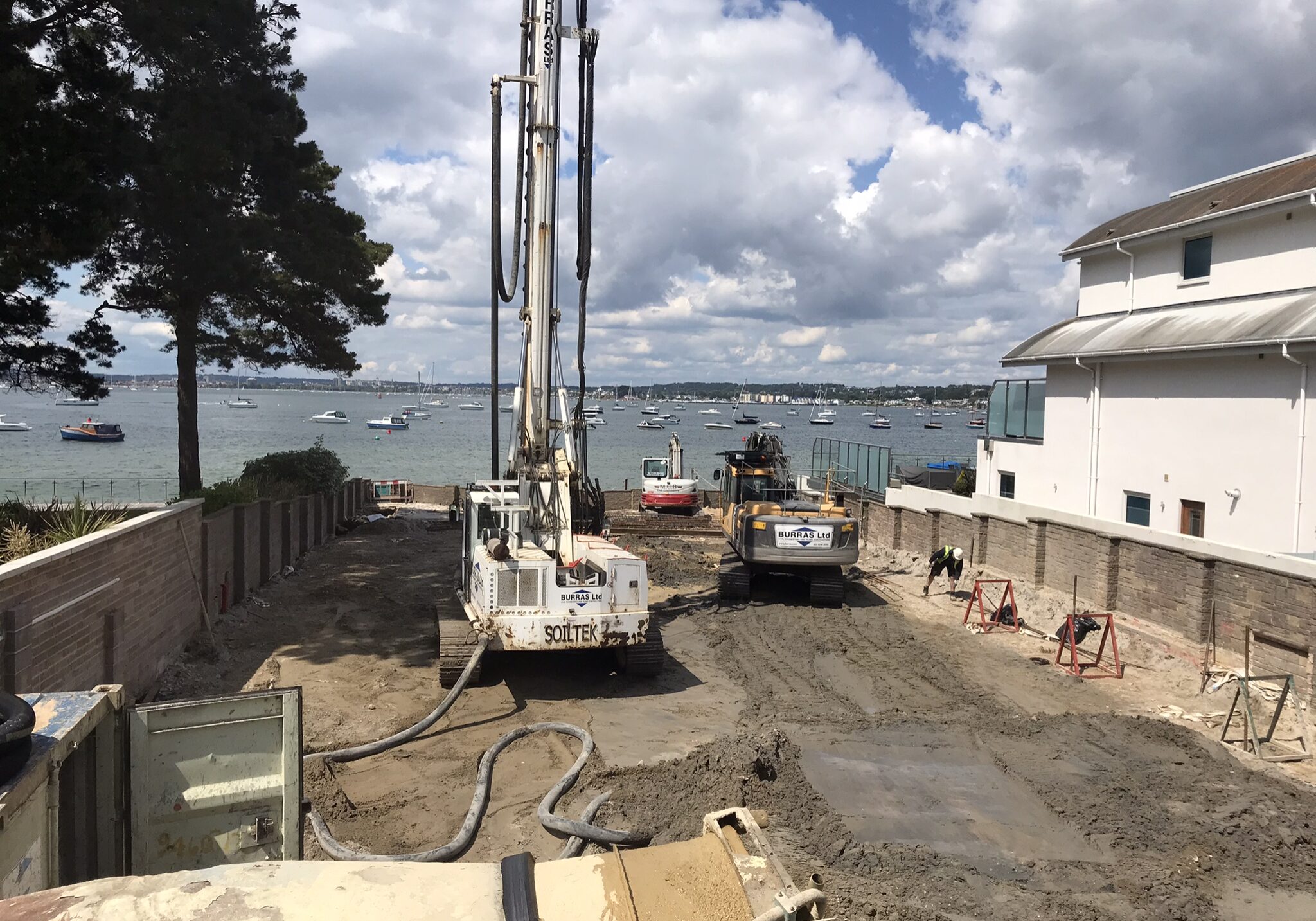 below sea level basement construction in Sandbanks, Poole